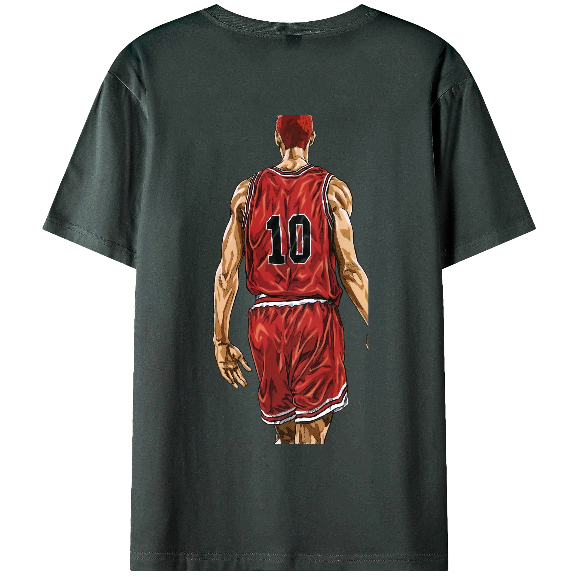 （画像用） SLAM DUNK／スラムダンク 綿100％ メンズ半袖Tシャツ（バックプリント） 通気性